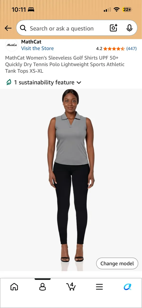 NWT Amazon Golf Tank Top Gray Size M - Image 3
