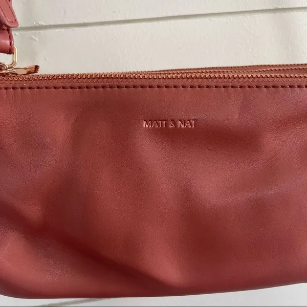 Matt & Nat Triple 3 Zip Vegan Leather Crossbody Bag - Image 7