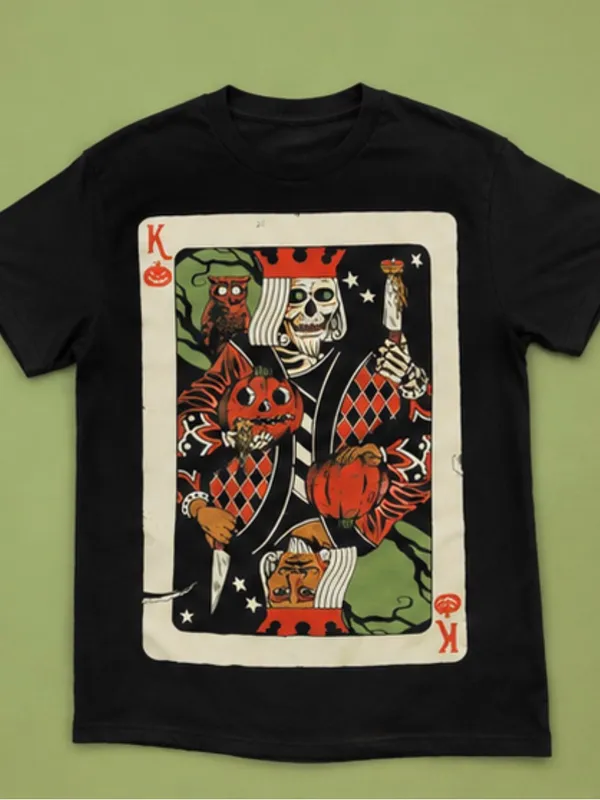 “KING Of Pumpkin” Black Halloween graphic t-shirt SIZE LARGE - Image 3