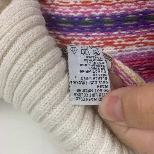Heirloom collectibles size large fair isle multicolor full zip sweater nordic - Image 11