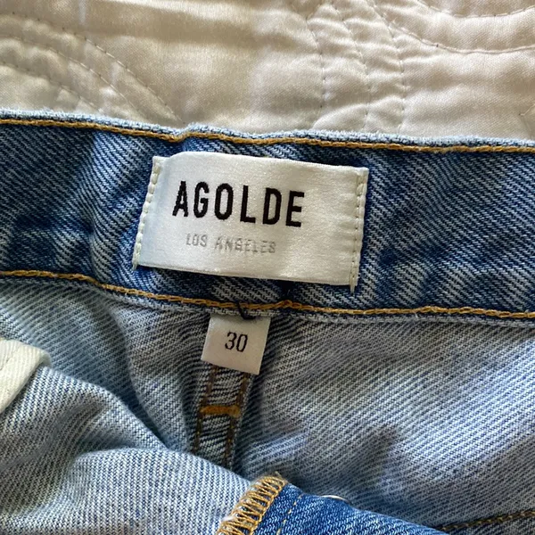 AGOLDE Parker Distressed Denim Shorts - Image 5