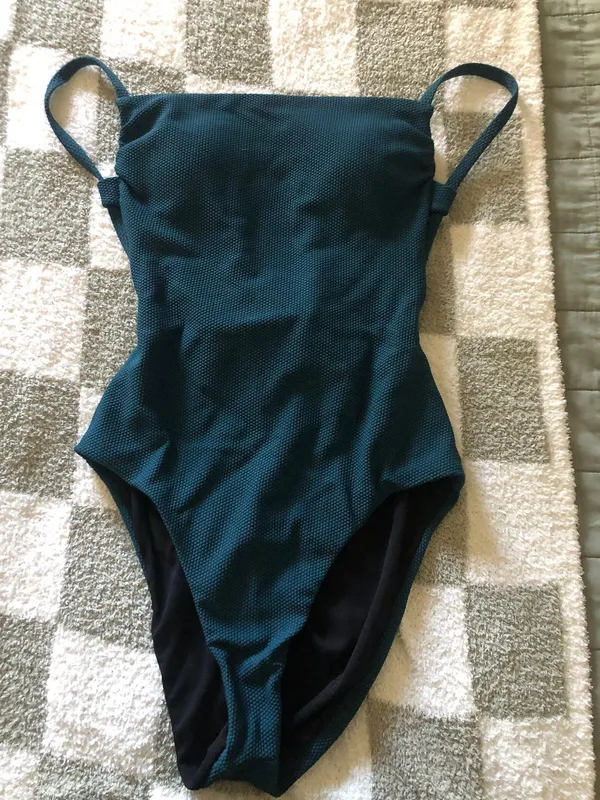 Lulus Stella Teal Blue One-Piece Swimsuit - Image 3