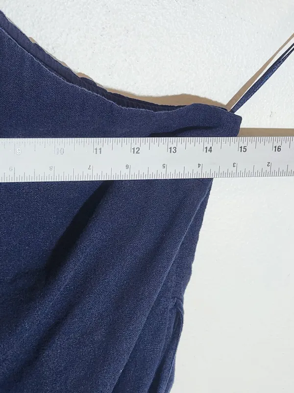 Abercrombie & Fitch Navy Blue One Shoulder Top Asymmetrical Hem Size XS - Image 5