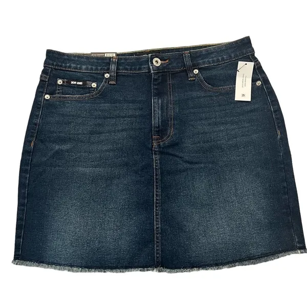 New Women’s DKNY Mid Rise Denim Skirt Size 12 - Image 2