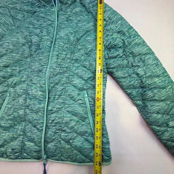 Tek Gear Women's Warm Tek Quilted Puffer Jacket Aqua Green Space Dye - Image 8