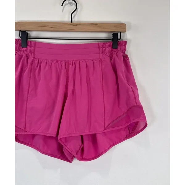 Lululemon Women Shorts Blue Hotty Hot II Athletic Lined Stretch Running Size 10 - Image 6