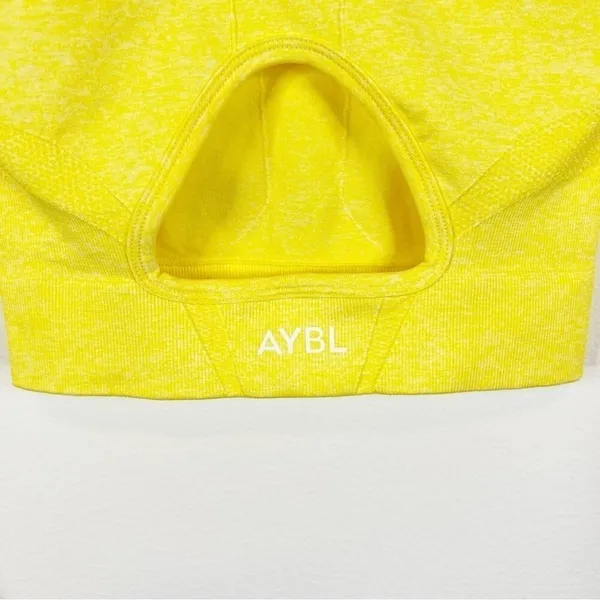 NWT AYBL Motion Cut Out Workout‎ Top Women's Size XS Yellow Gym Girl - Image 5