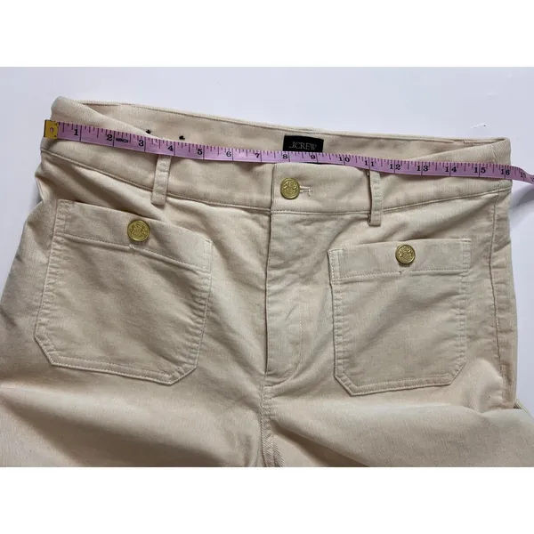 J.Crew Lizzie Pant Size 30 Beige Wide Leg Utility Pants Cotton Stretch - Image 9