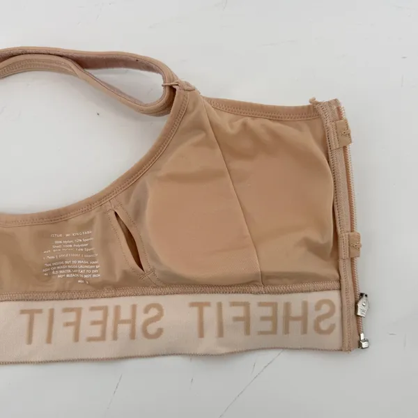 Shefit Ultimate Sports Bra Sandstorm Nude Women M High Impact Front Close Active - Image 5