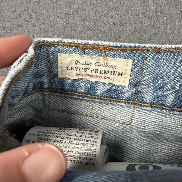 Levis 501 Skinny Jeans Womens 28 Premium Light Button Fly High Rise Distressed - Image 9