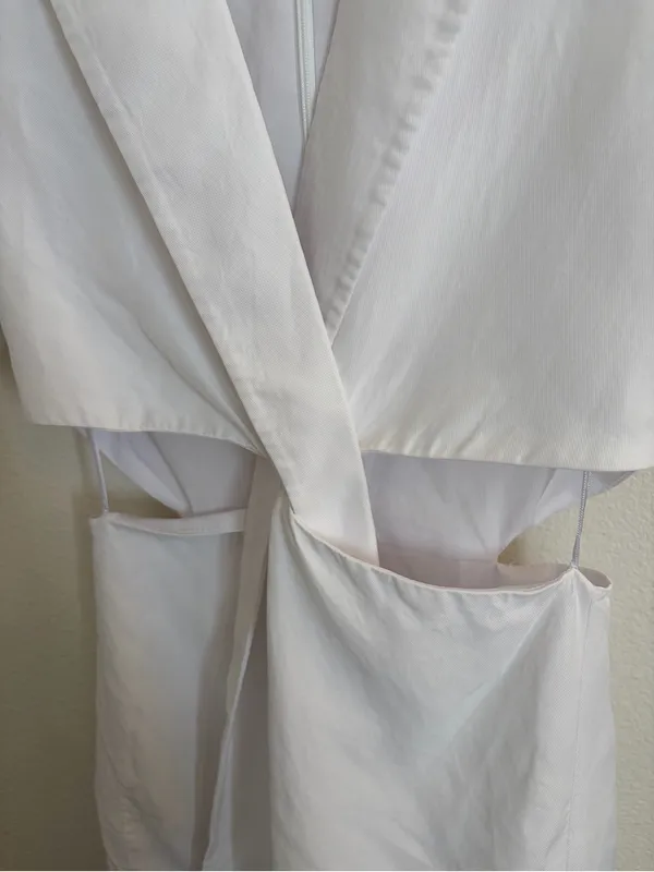 Zara Blogger Favorite White Blazer Front Twist Cutout Mini Dress XS - Image 9