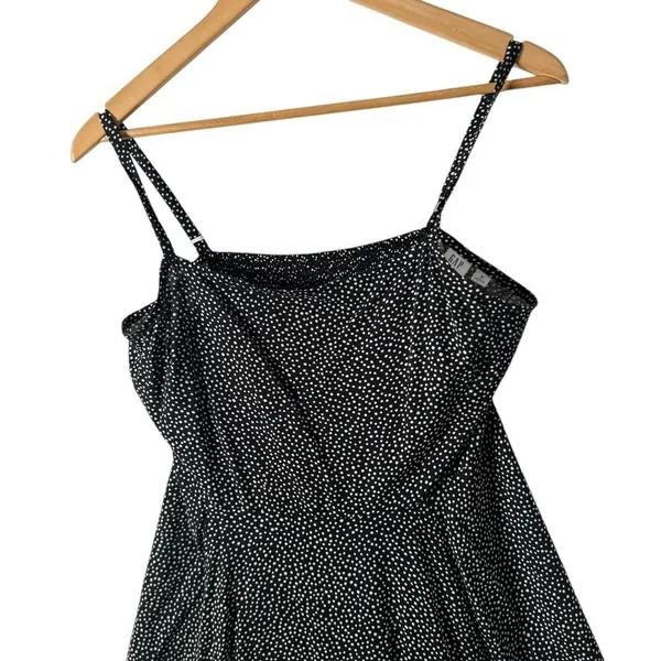 GAO Retro Black White Polka Dot Mini Fit Flare Dress Size M Pinup Rockabilly - Image 4