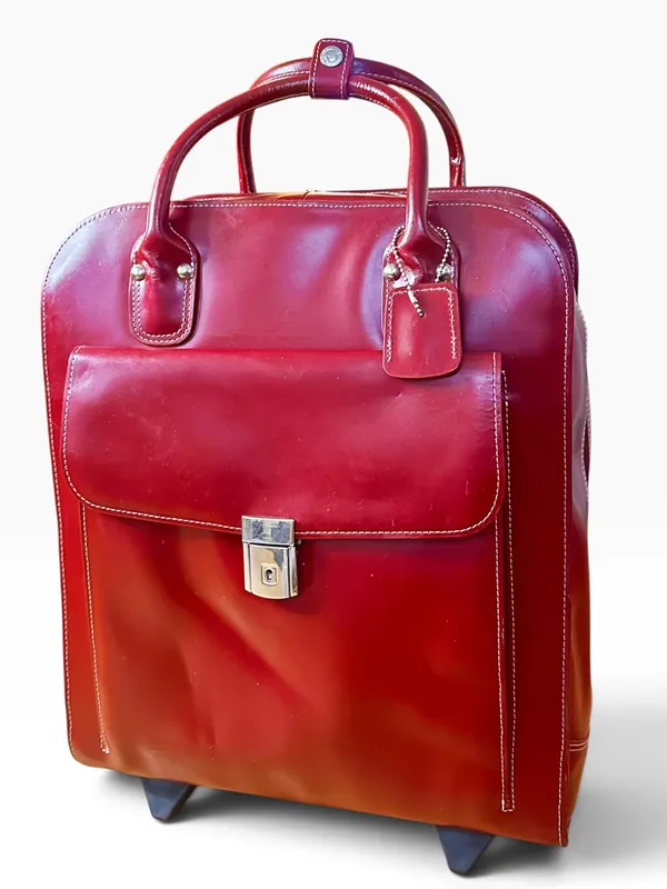 McKlein La Grange Detachable Wheeled Briefcase Carry On Luggage Red - Image 15
