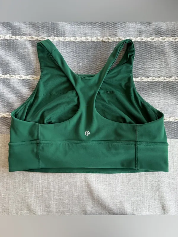 Lululemon Wunder Train Longline Sports Bra Everglade Green Size 14 - Image 6