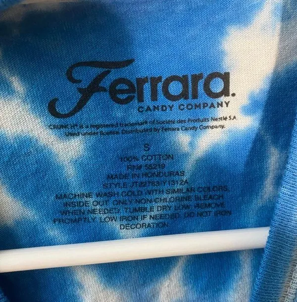 Crunch blue tie die cropped T-shirt - Image 3