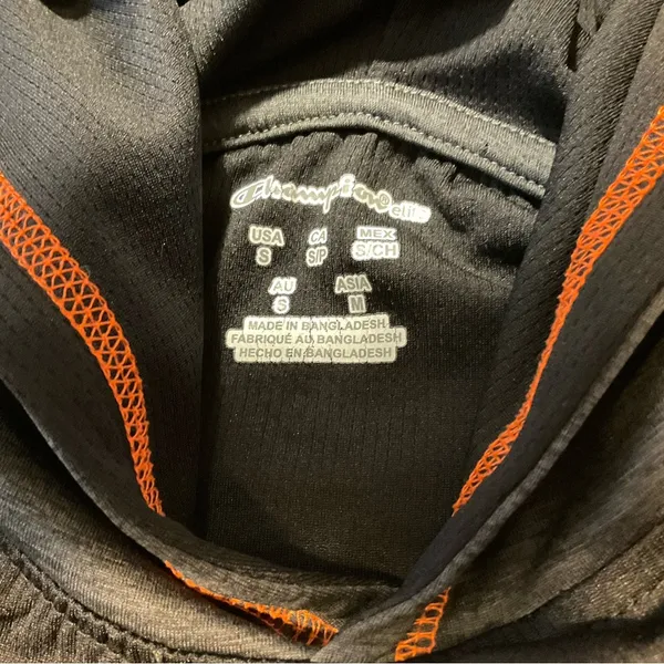 Clemson Tigers Hoodie Adult Sz S Gray Logo Champion Lightweight Sweatshirt - Image 3
