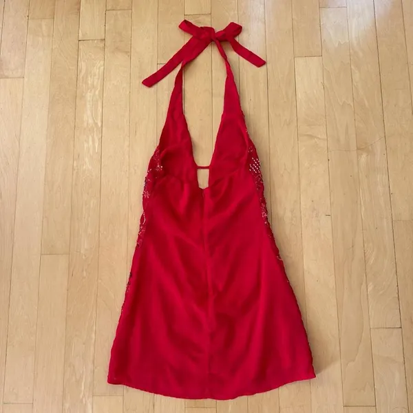 Princess Polly Telenova red sequin halter mini dress - Image 3