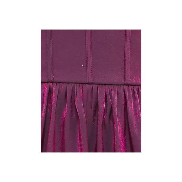 NWT B. Darlin Juniors Corset Flutter Sleeve Fit Flare Dress K43AU17 Berry 0 - Image 4