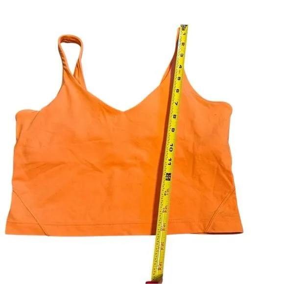 Lululemon Womens 8 Align Tank Orange Soda Fitted Crop Basic‎ Trendy Athletic - Image 10