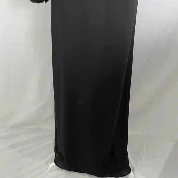 New Krisa One Sleeve Maxi One Shoulder Long Sleeve Side Slit Dress Black Size XS - Image 14