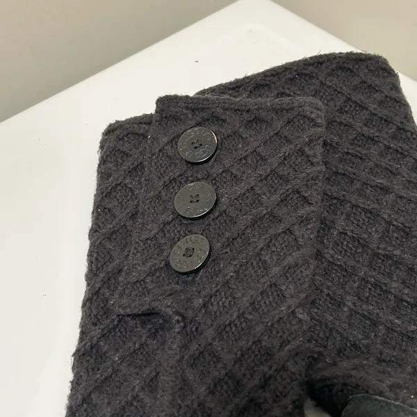 Ugg Lattice Cardy Knit Boots Black Size 7 - Image 3