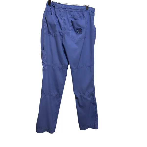 Koi Lite Womens Scrub Pants M Blue‎ Utility Cargo Medical Workwear Straight Leg - Image 2