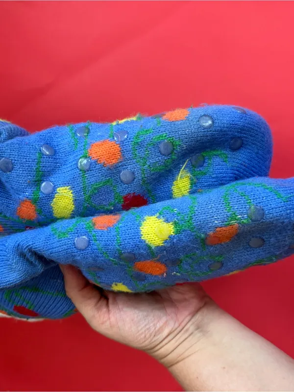 Cozy Blue Sherpa-Lined Holiday Light Socks - Image 5