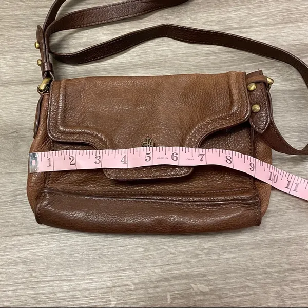 Cole Haan Emma Brown Pebbled Leather Crossbody Flap Bag - Image 5