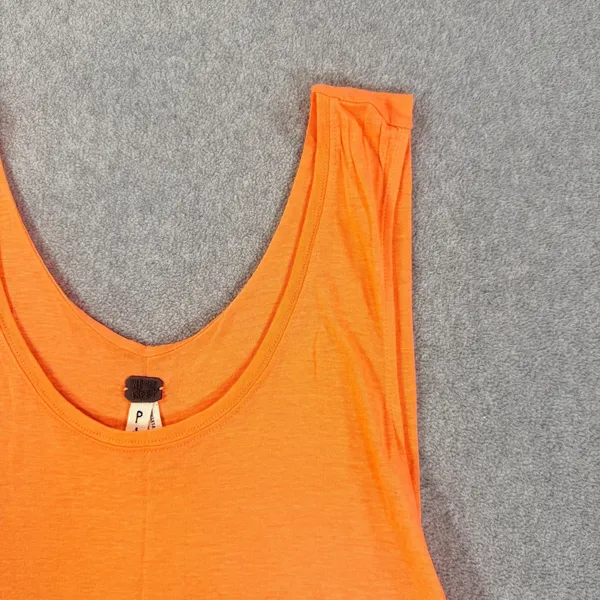 WE THE FREE Orange Trapeze High Low Tank Top Women's Small Linen Blend Flowy New - Image 2