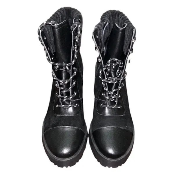 Chelsea & Violet Black Leather Suede Boots(Size 10M) - Image 6