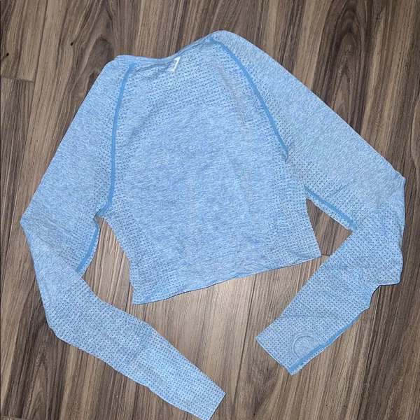 Gymshark Light Blue Leggings and Top Set - Image 6