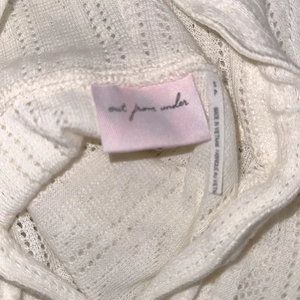 Urban Outfitters Out from under boho ivory color hooded knit top size small - Image 6