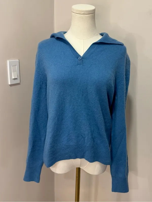 Prive 100% Cashmere Blue Sweater XL - Image 2