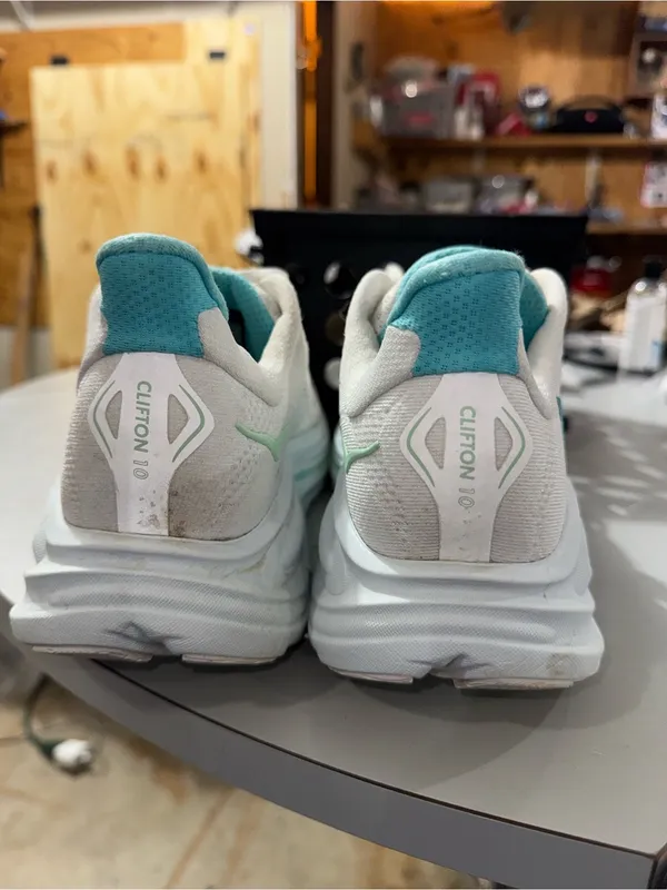 Hoka One Women's Clifton 10 White Running Sneakers Size 11 B - Image 3