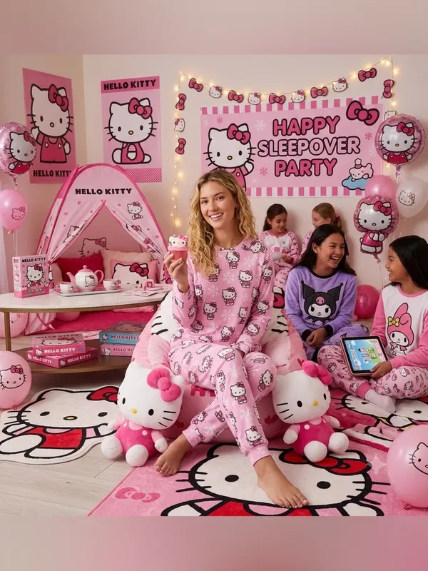 Hello Kitty Pink Pajama Set for Kids - Image 2