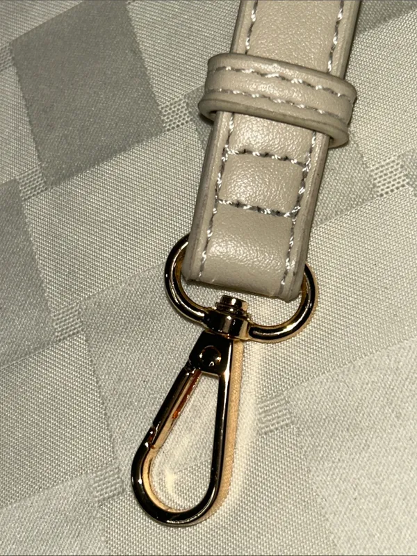 Source Unknown Faux Leather Bag Strap with Gold Hardware - Image 3
