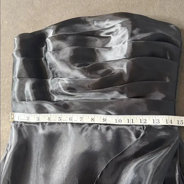 Women’s Black Strapless Full Length Prom Formal Dress Zip Back Size 10 NEW - Image 9