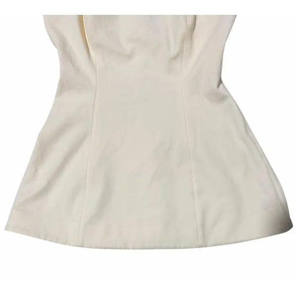 STAUD Silvia Strapless Peplum‎ Top Ecru Women's Size 2 - Image 5