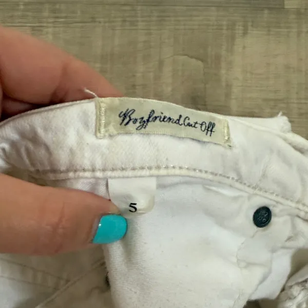 Ralph Lauren White Frayed Jean Shorts vintage‎ - Image 3