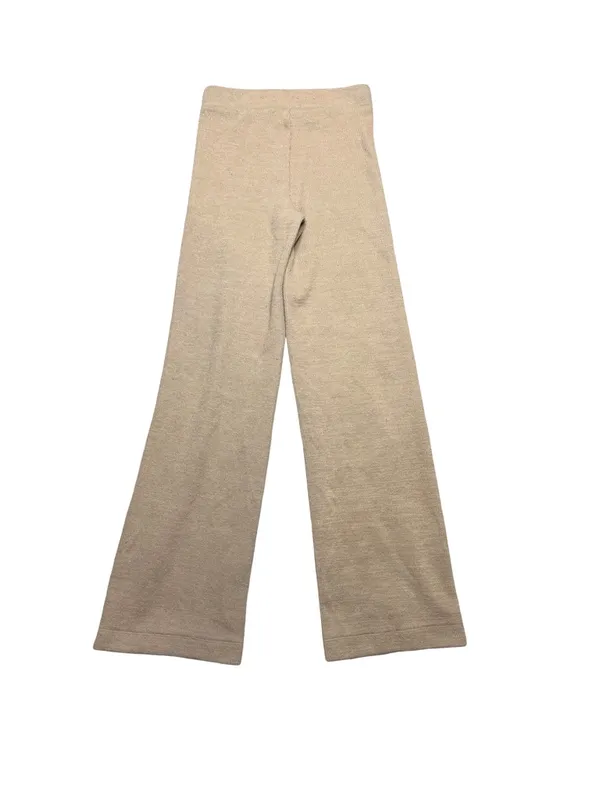 ✨White Fox Knit Flare Pants Tan High Rise Lounge‎ Wide Leg Small✨ - Image 6
