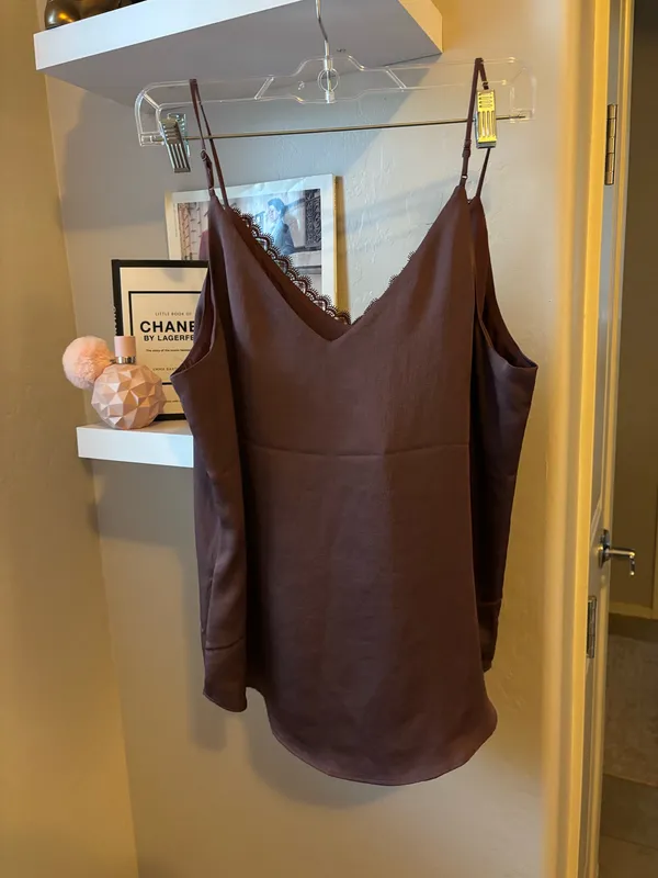 Express Mauve Top with lace  - Image 2