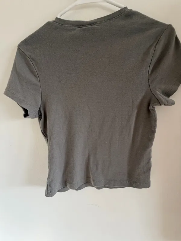 gray Self Esteem vintage-style crop graphic baby tee - Image 4