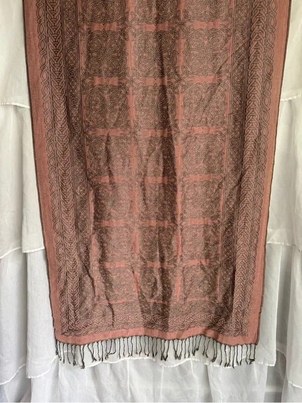 Celtic Pashmina Scarf Pink - Image 5