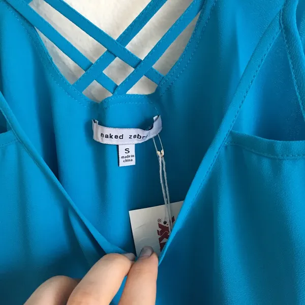Naked Zebra Blue summer top - Image 3