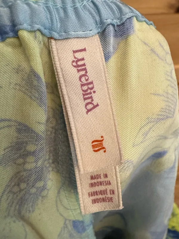 Lyrebird Anthropologist Large Viscose Satin High Rise Wide Leg Pajama Pants - Image 8