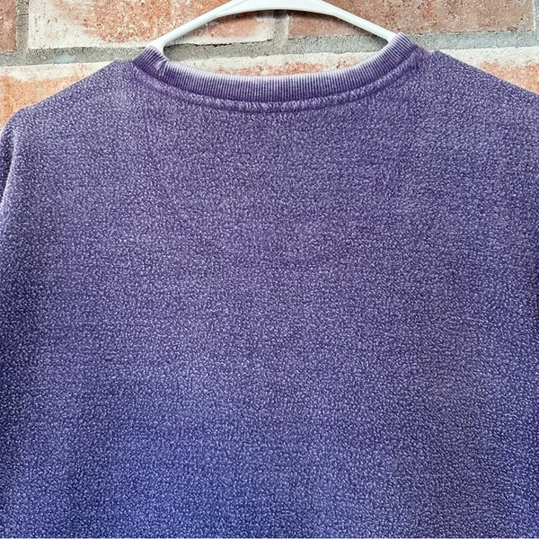Champion LSU Tigers Crewneck Sweatshirt Distressed Womens Medium Oversized Purple College - Image 7