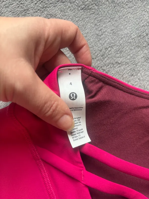 Lululemon Energy Longline Bra *Medium Support, B–D Cups Passionate Size 4 - Image 4