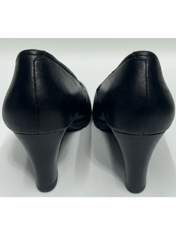 Tamaris Leather Pumps Heels Womens 40/9 Black Memory Foam insole shock absorber - Image 5