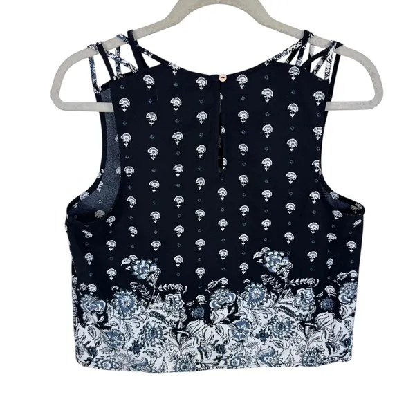 Abercrombie & Fitch Floral Cropped Strappy Lightweight Tank Blouse Size Medium‎ - Image 2