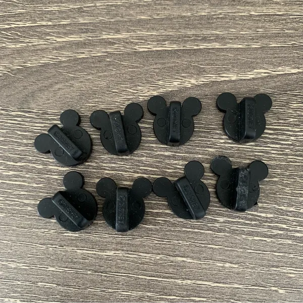 Disney Pin Backs Black Mickey Mouse Heads Set 8 Rubber - Image 3
